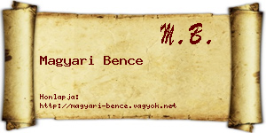 Magyari Bence névjegykártya